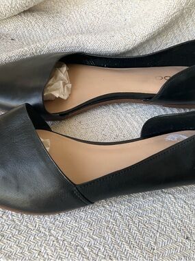 Classic Black Leather D'Orsay Flats - Women's Aldo